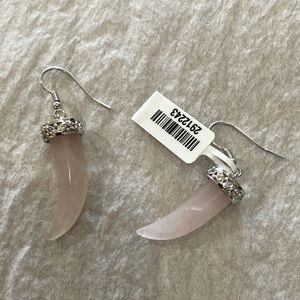NWT Pink and Silver hook earrings.